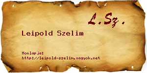 Leipold Szelim névjegykártya
